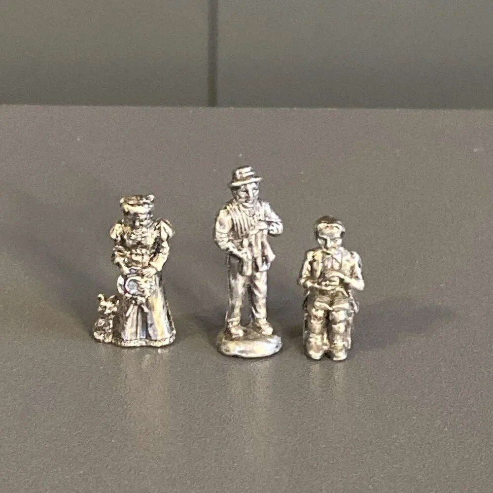15 IRS Pewter Figures People Wagon Beer 1990s Miniature Metal Model Display 1